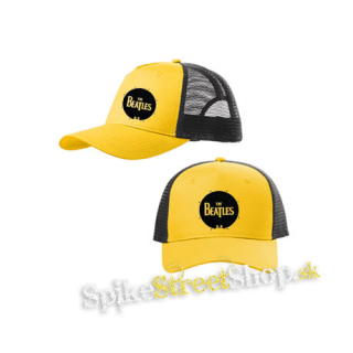 BEATLES - Drum Logo - žltočierna sieťkovaná šiltovka model "Trucker Cap"