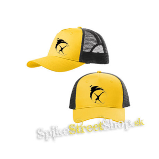 CALISTATIC - žltočierna sieťkovaná šiltovka model "Trucker Cap"