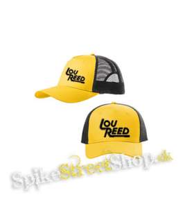 LOU REED - Logo - žltočierna sieťkovaná šiltovka model "Trucker Cap"