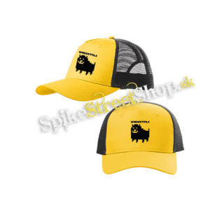 UNDERTALE - Annoying Dog - žltočierna sieťkovaná šiltovka model "Trucker Cap"