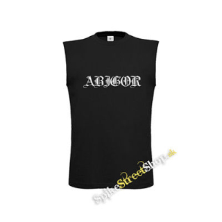 ABIGOR - Logo - čierne pánske tričko bez rukávov
