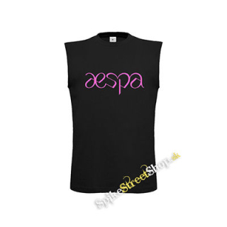 AESPA - Logo Pink - čierne pánske tričko bez rukávov