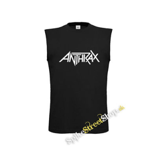 ANTHRAX - Logo White - čierne pánske tričko bez rukávov