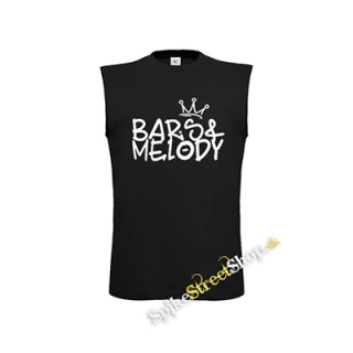BARS & MELODY - Logo Crest - čierne pánske tričko bez rukávov