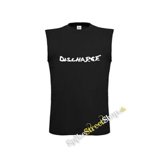 DISCHARGE - Logo - čierne pánske tričko bez rukávov