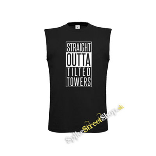 FORTNITE BATTLE ROYALE - Straight Outta Titlted Towers - čierne pánske tričko bez rukávov