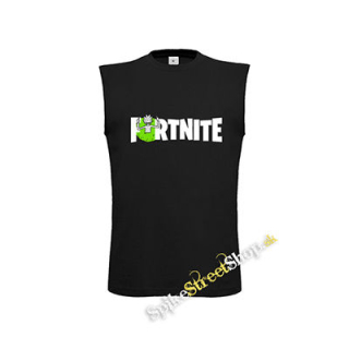 FORTNITE Season 7 - Rick Sanchez Logo - čierne pánske tričko bez rukávov
