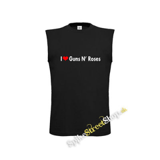 I LOVE GUNS N ROSES - čierne pánske tričko bez rukávov
