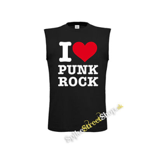 I LOVE PUNKROCK - čierne pánske tričko bez rukávov