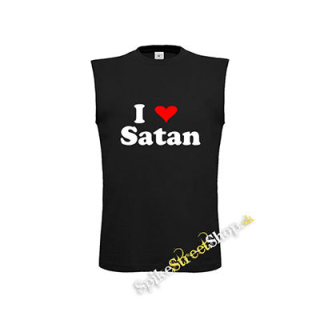 I LOVE SATAN - čierne pánske tričko bez rukávov