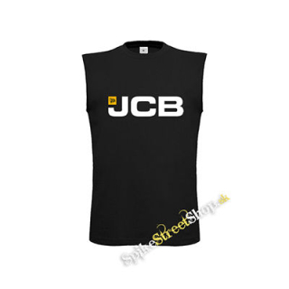 JCB - Logo - čierne pánske tričko bez rukávov