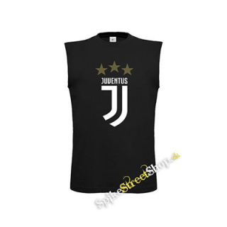 JUVENTUS FC - Logo Motive 2 Gold Star - čierne pánske tričko bez rukávov