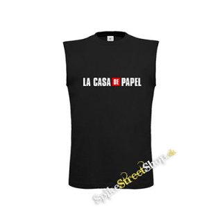 LA CASA DE PAPEL - Logo - čierne pánske tričko bez rukávov