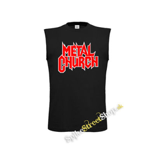 METAL CHURCH - Logo Red White - čierne pánske tričko bez rukávov