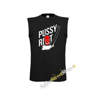 PUSSY RIOT  Motive 2 - čierne pánske tričko bez rukávov