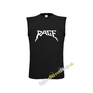 RAGE - Logo - čierne pánske tričko bez rukávov