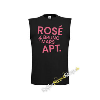 ROSÉ & BRUNO MARS - APT - Pink  Motive 2 - čierne pánske tričko bez rukávov