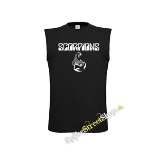SCORPIONS - Logo Crest - čierne pánske tričko bez rukávov