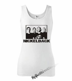 NICKELBACK - Logo & Band - Ladies Vest Top - biele