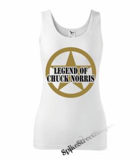 CHUCK NORRIS - Legend - Ladies Vest Top - biele