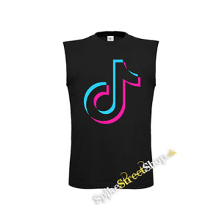 TIK TOK - Znak - čierne pánske tričko bez rukávov
