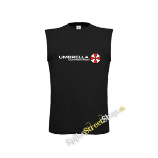 UMBRELLA CORPORATION - Logo Red White - čierne pánske tričko bez rukávov