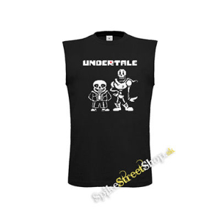 UNDERTALE - Sans And Papyrus - čierne pánske tričko bez rukávov