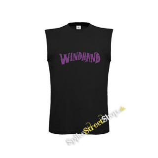 WINDHAND - Logo Purple - čierne pánske tričko bez rukávov