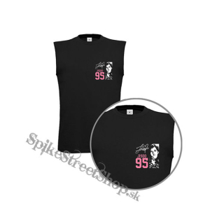 BLACKPINK - Jisoo 95 Signature Portrait - čierne pánske tričko bez rukávov