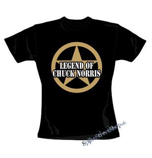 CHUCK NORRIS - Legend - čierne dámske tričko
