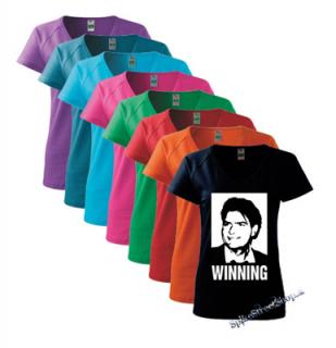 CHARLIE SHEEN - Winning - farebné dámske tričko