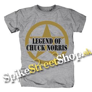 CHUCK NORRIS - Legend - sivé pánske tričko