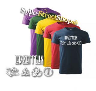LED ZEPPELIN - Logo - farebné pánske tričko