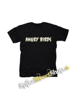 ANGRY BIRDS - Logo - čierne detské tričko
