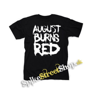 AUGUST BURNS RED - Big Logo - čierne detské tričko