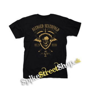 AVENGED SEVENFOLD - Hail To The King Golden Patch - čierne detské tričko