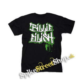BILLIE EILISH - Painted Graffiti Logo - čierne detské tričko