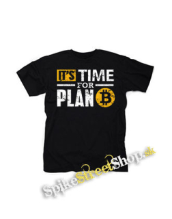 BITCOIN - Its Time For Plan B - čierne detské tričko