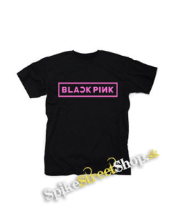 BLACKPINK - Logo Pink - čierne detské tričko