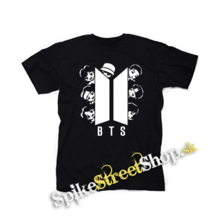 BTS - BANGTAN BOYS - Cartoon Band - čierne detské tričko