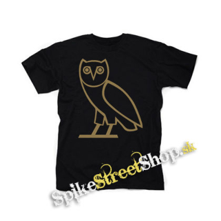 DRAKE - OWL SYMBOL - čierne detské tričko
