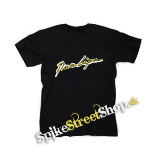 DUA LIPA - Yellow Logo - čierne detské tričko