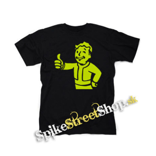 FALLOUT - Vault Boy Green - čierne detské tričko