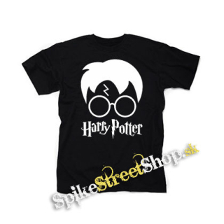 HARRY POTTER - Glasses Bold Crest With Logo - čierne detské tričko