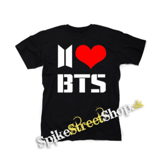 I LOVE BTS - čierne detské tričko