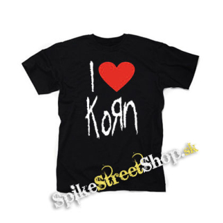 I LOVE KORN - čierne detské tričko