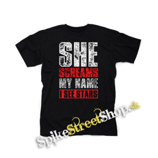 I SEE STARS - She Screams My Name - čierne detské tričko