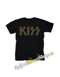 KISS - Gold Logo - čierne detské tričko
