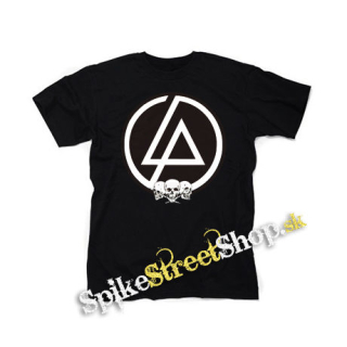 LINKIN PARK - Brown Logo And Skulls - čierne detské tričko