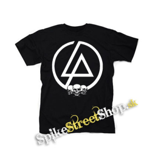 LINKIN PARK - Logo & Skulls - čierne detské tričko